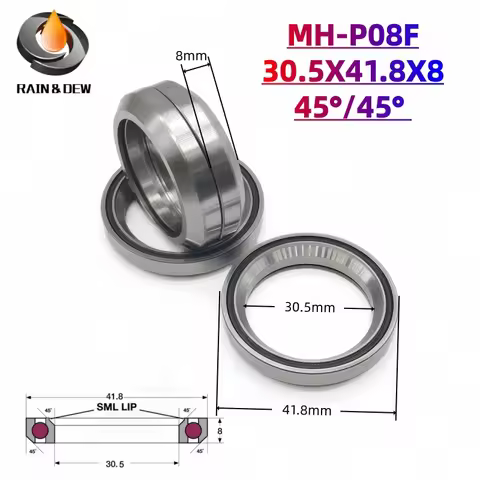 1P/2P/4P/6P/8P/10P MH-P08F Bicycle General Headset Bearing 30.5X41.8X8mm Contact Angle 45°/45° Mount