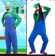 CP185.1 ชุดลุยจิ หรือ หลุยส์ น้องของมาริโอ แห่ง เกม มาริโอ้ Dress for Luigi Suit Super Mario Costume Party Game Cosplay Fancy Outfit