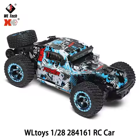 Wltoys 1/28 284161 V8 4WD RC Monster Trucks with LED Lights 2.4G Radio Remote Control Car Off-road D