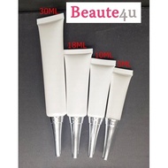 5ml,10ml,18ml,30ml Facial Cleanser Cosmetics Soft Tube(Pearl White)w.silver cap - Fulfilled By Beaut