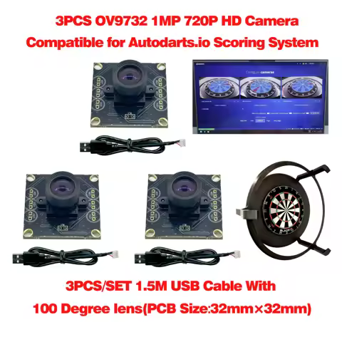 3PCS OV9732 100 Degrees Lens 1MP Camera Module For Autodarts.io Scoring System