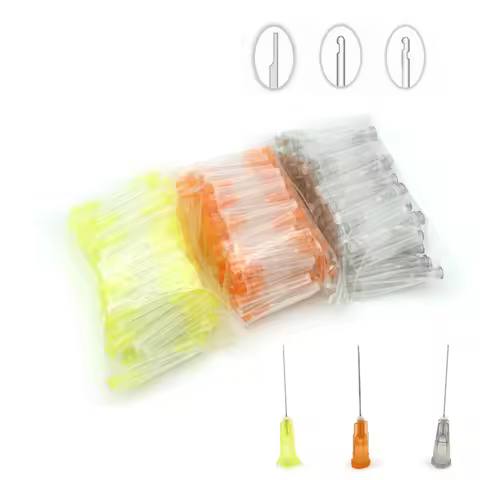 100Pcs Dental Endo Irrigation Needle Tip 25G/27G/30GA 30G End-Closed Side Hole Endo Syringe Root Can
