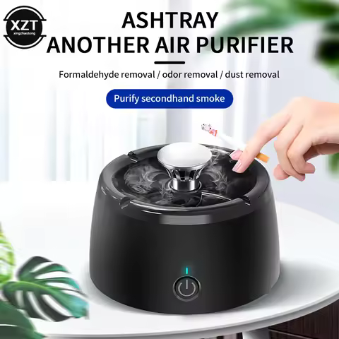 Multi-functional Intelligent Ashtray Air Purifier Portable Ashtray USB Charging 2000mAh Household Se