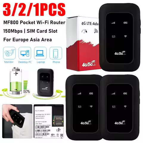 3/2/1PCS MF800 Portable Pocket Wi-Fi Router With SIM Card Slot 4G LTE Mobile WiFi Modem 150Mbps High