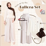 One Set 3 in 1 (Cardigan + Tallora Pants + Pashmina) Hijab Set Modern TeenageWanita - GNK170