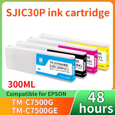 SJIC30 SJIC30P Compatible ink cartridges For Epson ColorWorks C7500G C7500GE Color Label Printer 300
