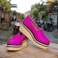 Handmade Pink Genuine Snake Leather Shoes from Bali