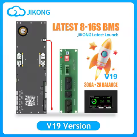 JK BMS 200A JK PB2A16S20P V19 JIKONG BMS 16S 48V Lifepo4 Li-ion LTO Active Balancer 1A 2A 100A 150A 