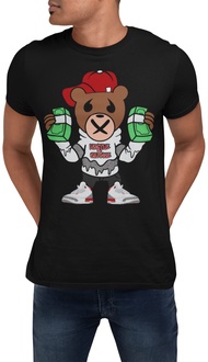 Shirt to Match Jordan 3 Fire Red Men's T Shirt Hustle in Silence, Tee to Match Jordan 3s Fire Red, G