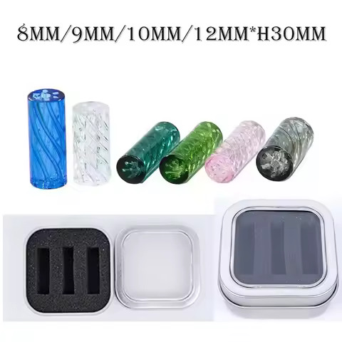 3Pcs/Box 7mm 8mm 9mm 10mm Stripe Mini Glass Cigaret Pipe Filter Tips Round Mouth for Dry Herb Tobacc