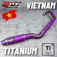“TITANIUM” APX RACING EXHAUST OPEN TITANIUM Y15ZR 38/42/45/48/51mm/ EKZOS OPEN APX RACING/ PUTPLE TI