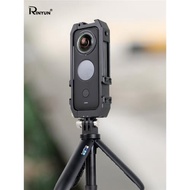 Insta360 X3/ONE X2金屬兔籠鋁合金散熱保護邊框全景相機冷靴拓展