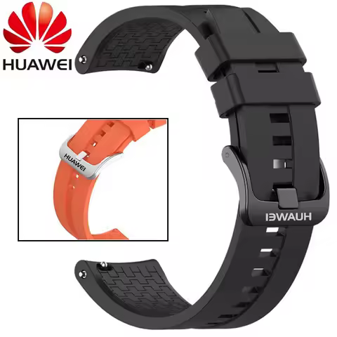 22mm Watch Strap for Huawei Watch GT3 GT2 Watch 3 Pro Silicone Sport Strap with Logo Bracelet Watchb