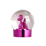 La boite｜Balloon Dog Globe 閃光七彩氣球狗造型水晶球雪花球擺飾 桃