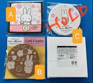 [Miffy 嵐山限定] (A)【日本製】最新設計米菲櫻花廚房超細纖維杯墊 Miffy Sakura Kitchen Microfiber Coaster //(B)【日本製】米菲櫻花軟木杯墊(水松)