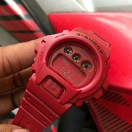 G-SHOCK DW6900 RED OUT WATCH 