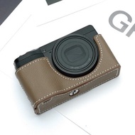 適用機型 Ricoh GR IV (GR4) 手掌紋皮革相機底座皮套