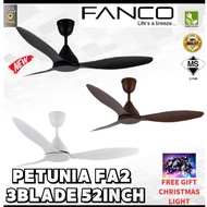 Fanco Petunia FA2 ceiling fan 56 Inches DC Motor 3 Blades Ceiling Fan black /white /wood
