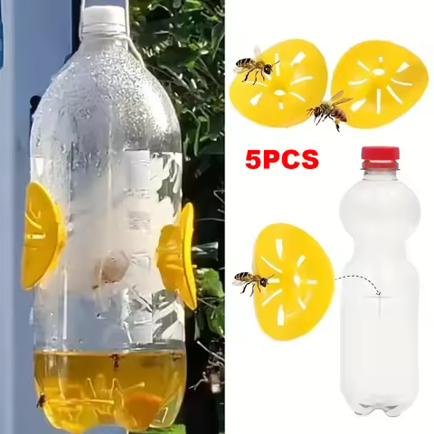 5Pcs Flying Insects Funnel Trap Reusable Flower Shape Bee Hornet Killer Portable Wasp Catcher for Ou