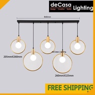DECASA LIGHTING Set With 7w Led Bulb Loft Industrial Pendant Lights E27 Iron Retro Hanging Lamp - 55
