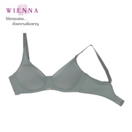 WIENNA เสื้อชั้นใน New Collection Triple Wireless  DB45906 ชุดชั้นในเวียนนา ไซซ์ใหญ่ ไร้โครง สีดำ  ส
