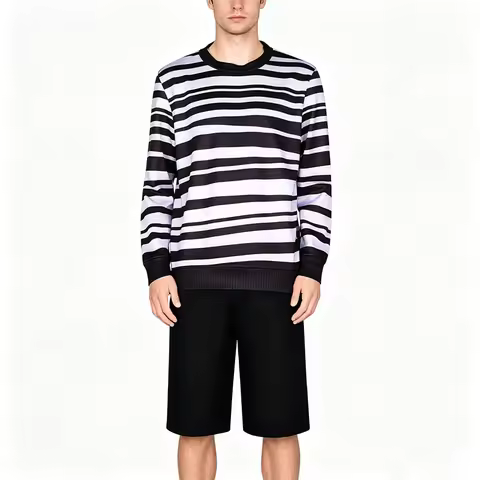 Movie Pugsley Costume Boys Black and White Striped Shirt Addams Family Dress Gothic Cosplay Costume