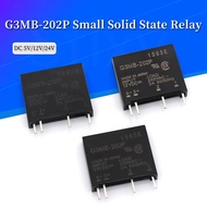 1Pcs 5V 12V 24V DC-AC Solid State Relay Module G3MB-202P G3MB 202P PCB SIP SSR AC 240V 2A Snubber Ci