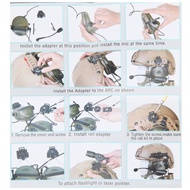 FAST/MICH Helmet Earphone Holder C1 C2 Comtac 3 EX (wendy) Helmet Dedicated Earphone Buckle