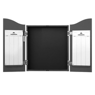 Mission Darts Heavy Duty Deluxe Wooden Dartboard Cabinet, Grey, (CAB017)