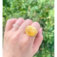 Russian White Honey Amber Ring