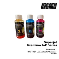 Superjet Premium Ink Series Cyan, Magenta, Yellow 100g 100ml for Brother LC37/38/39/40/73/77 printer