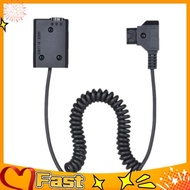 MYAV-Mount /  D-Tap To NP-FW50 DC Coupler Power Dummy Battery Adapter Coiled Cable  A7 A7Ii A7S A7R 