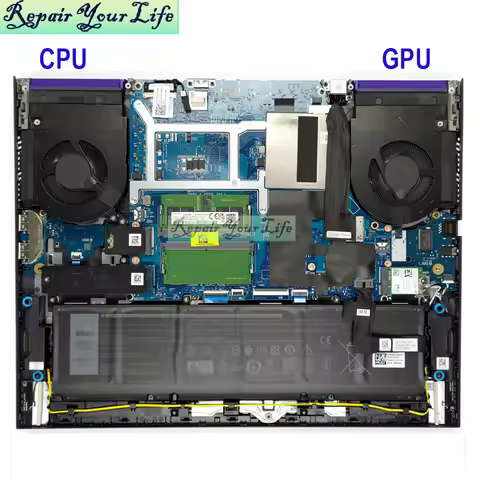 Cooling Radiator CPU GPU Fan For Dell G16 7630 G15 5530 2023 Gamer Laptop VGA Cooler DC12V EG75071S1