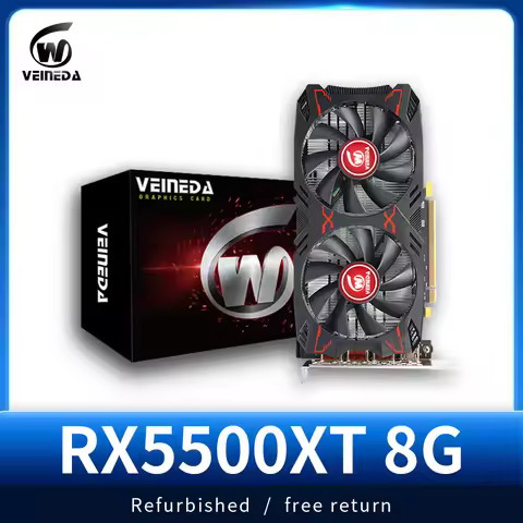 Veineda Graphics Card RX5500XT 8GB GDDR6 RX 5500 XT Video Cards PCI Express 4.0 X Desktop RX5500 XT 