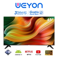 WEYON TV Smart Digital 32/43/50 inch TV Led Murah Smart TV 32 inch Murah Promo Meriah Android FHD Ready LED Digital Televisi-Android 11.0-CC CAST-Browser/Youtube -/LAN/WIFI