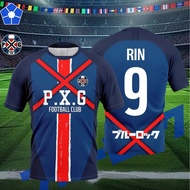 2025 New Japanese Anime BLUE LOCK PXG RIN  jersey men's summer breathable fashion t-shirt
