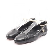 【二手】香奈兒 (Chanel) CHANEL 芭蕾平底鞋 Coco Mark 山茶花珍珠 G38986 皮革芭蕾平底鞋 女士二手 A