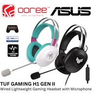 ASUS TUF GAMING H1 GEN II WIRED GAMING HEADSET WITH VIRTUAL 7.1 SURROUND SOUND  - BLACK A302 / HATSU