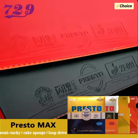 729 Friendship PRESTO MAX Spin / Speed Table Tennis Rubber Professional Pips in Non-Sticky Ping Pong