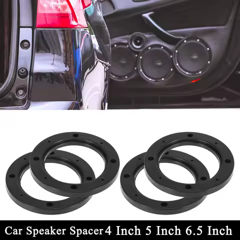 Uxcell 4pcs 4 Inch Car Black Hollow Universal Speaker Spacer Mounting Spacer 92mm ID
