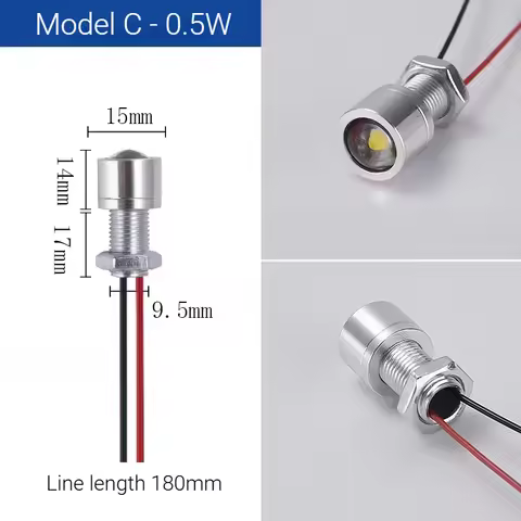 DC5V DC12V DC24V Ultra-thin Small Light 1W High Brightness Small Bulb Equipment Modification Lightin