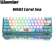 WOMIER K66 K61 K87 WK61 Mechanical Keyboard Gaming Keyboard Hot Plug USB 3.1 Type-C Wired RGB Colorf