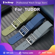 [FKM Fluororubber] Apply To TUDOR Watch Strap, 22mm Fluororubber One-Piece Replacement Watch Strap F