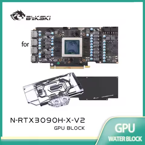 Bykski N-RTX3090H-X-V2 Water Block Use for NVIDIA RTX 3090 /3080 Reference Edition GPU Card / Full C