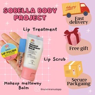 ORIGINAL HQ SOBELLA BODY PROJECT LIPSCRUB SOBELLA MELTAWAY MAKEUP BALM SOBELLA LIP GLOSS SOBELLA