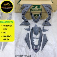 (STICKER TANAM/AIRBRUSH) RAPIDO COVER SET RS150R V1 WINNER-150 (6) NARDO GREY