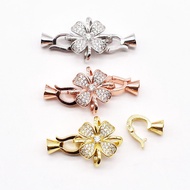 4-leaf clover clasp [K37B] Jewelry accessory (DIY) - encrusted with stones to make necklaces and bra