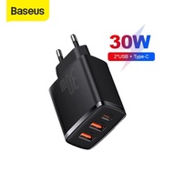Baseus Compact Quick Charger 2U+C 30W EU Head Charger Double Ori