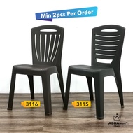 ℡☄Abbaware Plastic Chair/Kerusi Makan/Kerusi Plastik/Dining Chair/Anti-slip Chair (Max 6pcs per order)