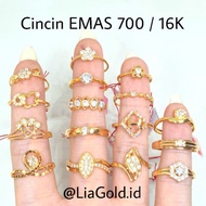 Cincin EMAS ASLI Kadar 700 16K TOKO MAS LIA GOLD BEKASI